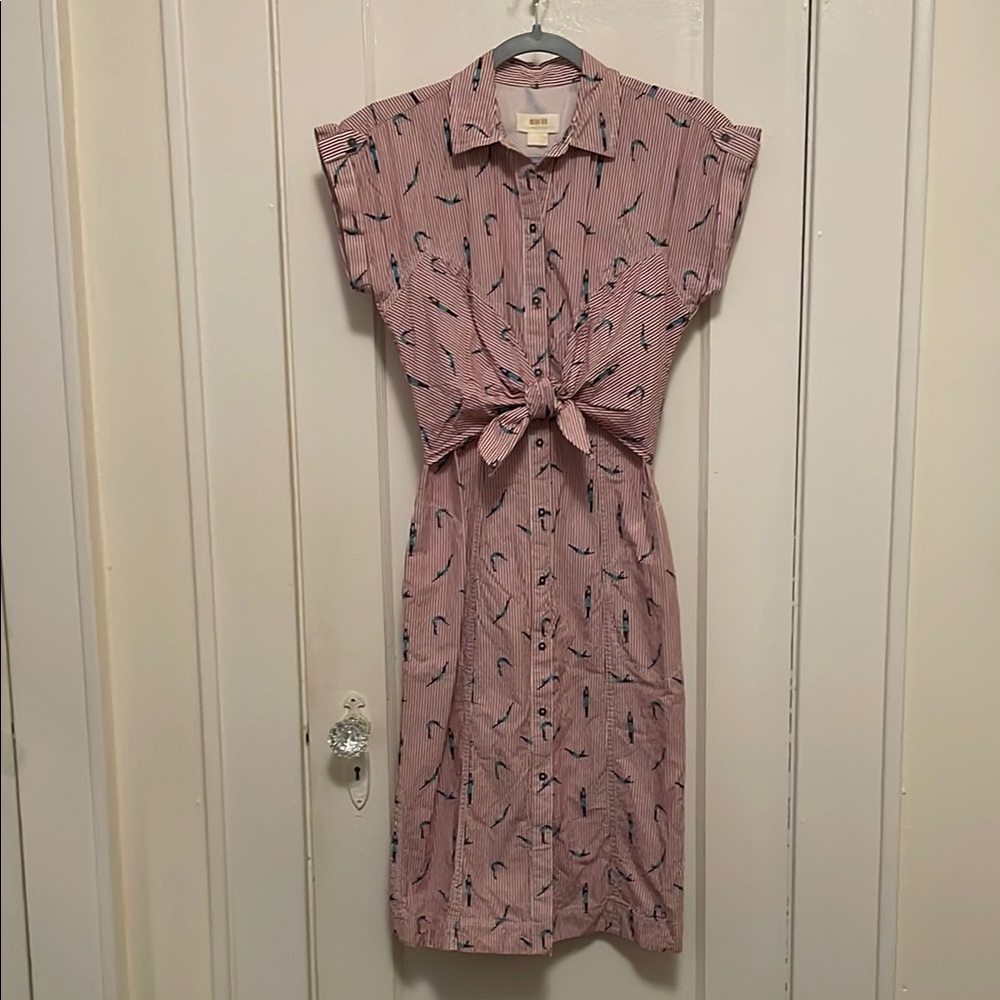 Maeve by Anthropologie Striped Bathing Beauty Shirt Dress - size 00